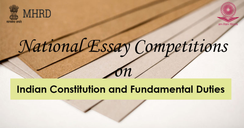 National Essay Competitions on Indian Constitution and Fundamental Duties