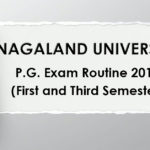 Nagaland University PG Routine 2019