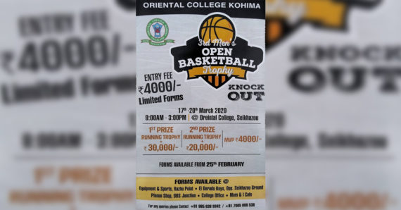 Oriental College Kohima invites Registration  for 3rd Men’s Open Basketball Trophy