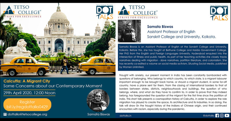 Dottalks webinar on Calcutta- A Migrant city