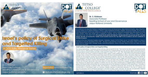 Israel’s policy of Surgical Strike and Targetted Killing | DOT Talks Webinar Series