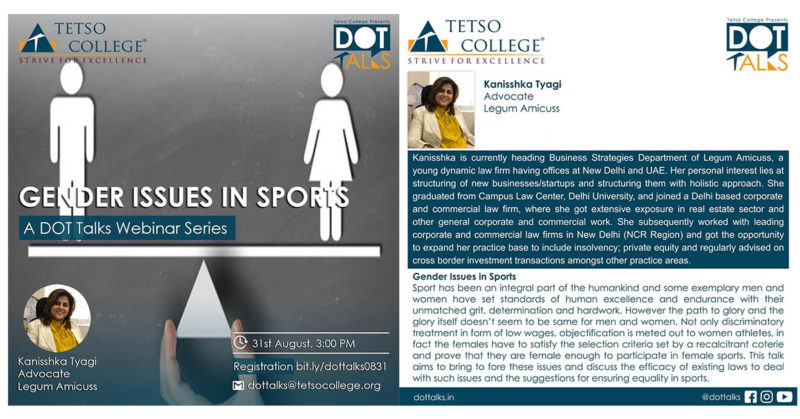 Gender Issues in Sports DOT Talks Webinar Series