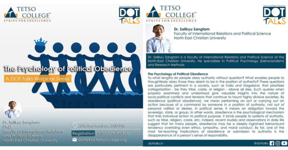 The Psychology of Political Obedience | Dr. Salikyu Sangtam