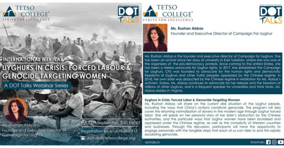 Uyghurs in Crisis: Forced Labor & Genocide Targeting Women | DOT Talks Webinar Series